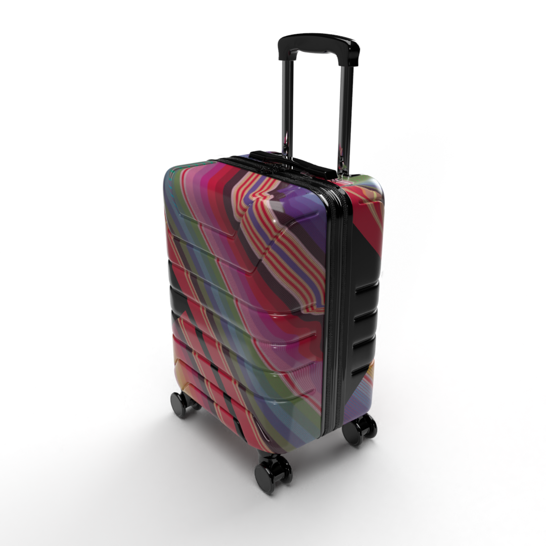 DIAGONAL PATTERNS CARRY-ON LUGGAGE
